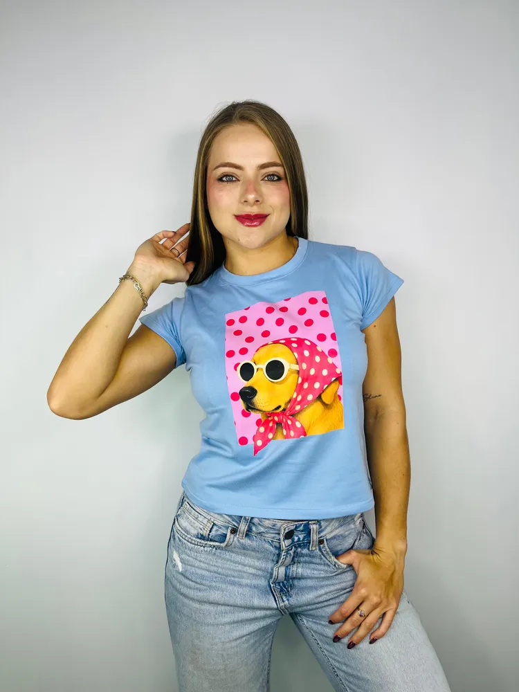 Blusa Lovely Azul Hortensia